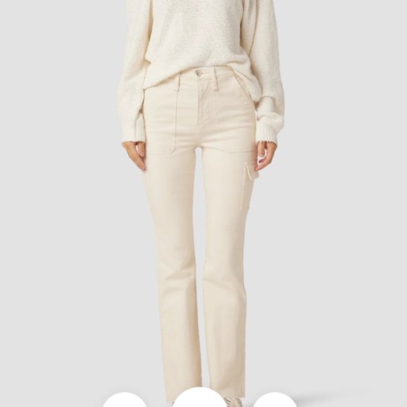 Hudson Jeans Denim - NWT - Hudson Jeans, Faye Utility Ultra High-Rise Bootcut Jean, 25, Ivory / Egret